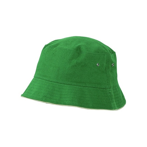 Kapelusz Rybacki Bawełniany MB012 - Dark Green & Beige