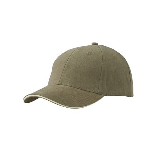 Czapka 6-panelowa Bawelniana MB024 - Olive & Beige