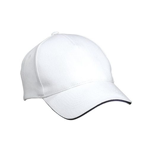 [MB035-1000128403] Czapka 5-panelowa MB035 - White & Navy