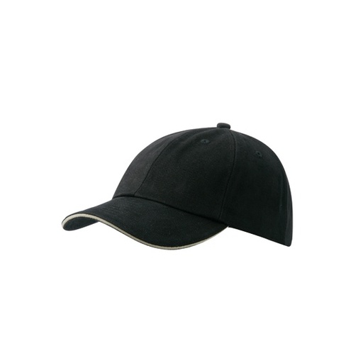 Czapka z daszkiem 6-panelowa MB6112 - Black & Beige