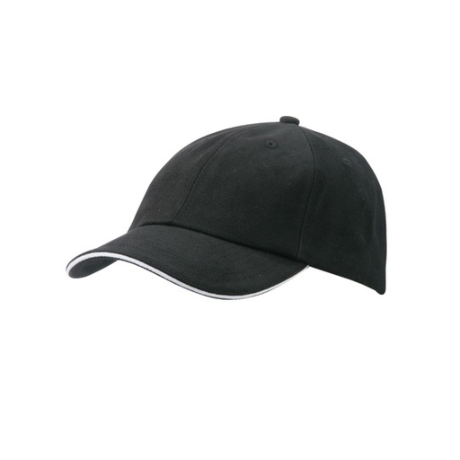 Czapka z daszkiem 6-panelowa MB6112 - Black & White