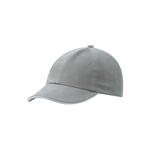 Czapka z daszkiem 6-panelowa MB6112 - Dark Grey & White