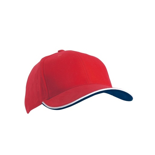 Czapka 6-panelowa MB6197 - Red & White & Navy