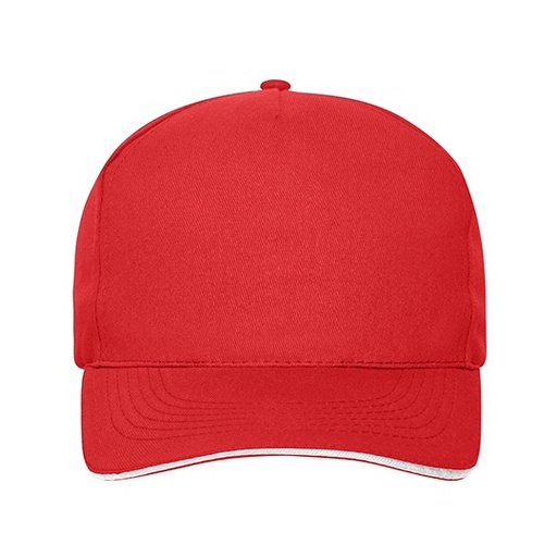 Czapka 5-panelowa MB6238 - Red & White