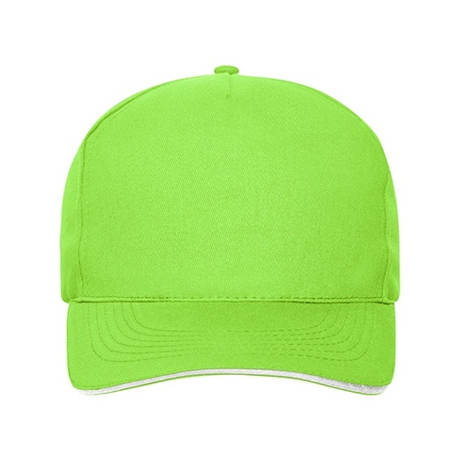 Czapka 5-panelowa MB6238 - Lime Green & White