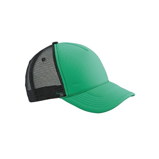 Czapka 5-Panelowa z Siatką MB6550 - Green & Black