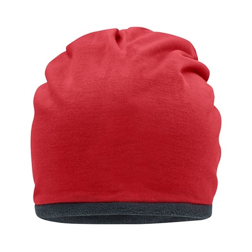 Czapka Polarowa MB7131 - Red & Carbon