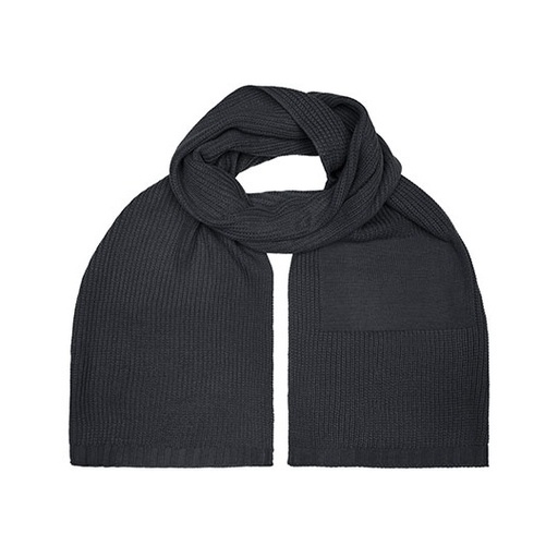 Szalik z prążkowanej dzianiny MB7995 - Black