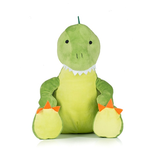 Pluszowy dinozaur z zamkiem - Green