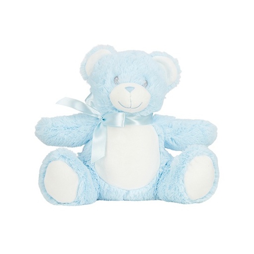 Maskotka pluszowa z białym brzuszkiem MM060 - Teddy Blue