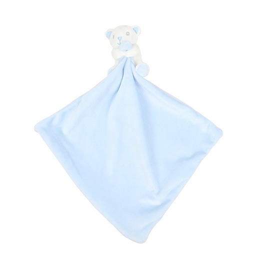 Pluszowa zabawka z kocykiem i grzechotką MM700 - Blue Bear