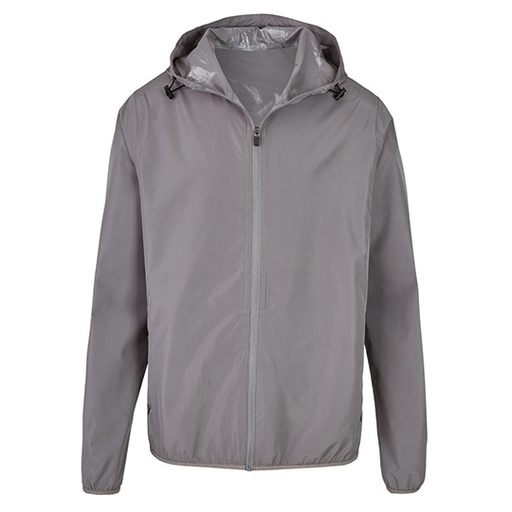 Uniseksowa kurtka wiatrówka z kapturem MY1010 - Grey Solid