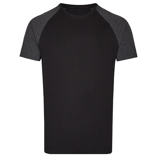 Koszulka męska raglanowa MY110 - Black & Heather Black