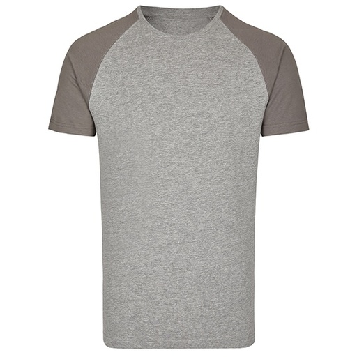Koszulka męska raglanowa MY110 - Heather Grey & Grey Solid