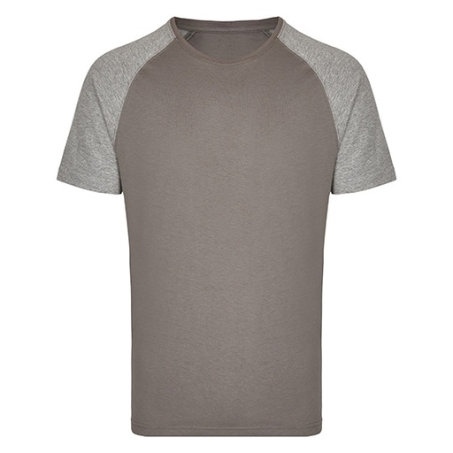 Koszulka męska raglanowa MY110 - Grey Solid & Heather Grey