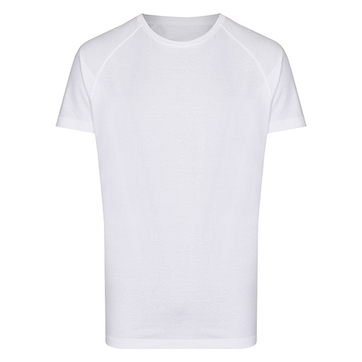 T-shirt męski długi z krótkim rękawem raglanowym MY111 - White