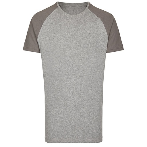 Długi T-shirt męski MY111 - Heather Grey & Grey Solid