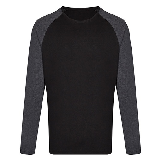 Uniseksowa koszulka z długim raglanowym rękawem MY210 - Black & Heather Black