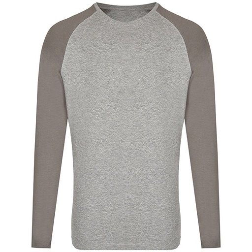 Uniseksowa koszulka z długim rękawem MY210 - Heather Grey & Grey Solid