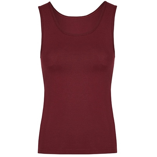 Top Damski Dopasowany Bawelniany z Elastanem MY320 - Burgundy