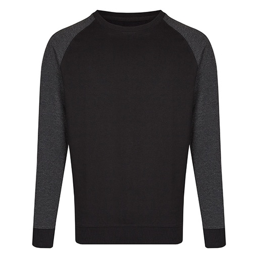 Bluza męska z okrągłym dekoltem MY510 - Black & Heather Black