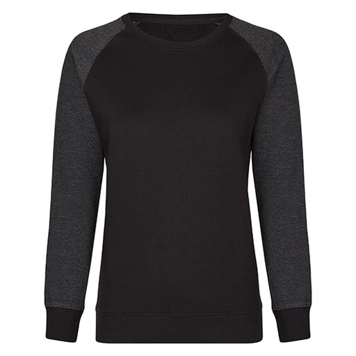 Damska bluza slim - MY520 - Black & Heather Black