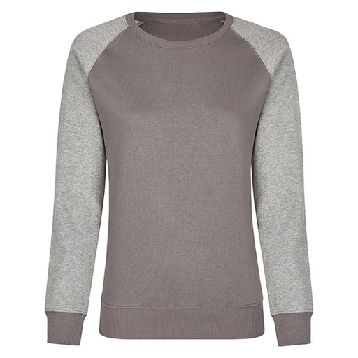 Damska bluza slim MY520 - Grey Solid & Heather Grey