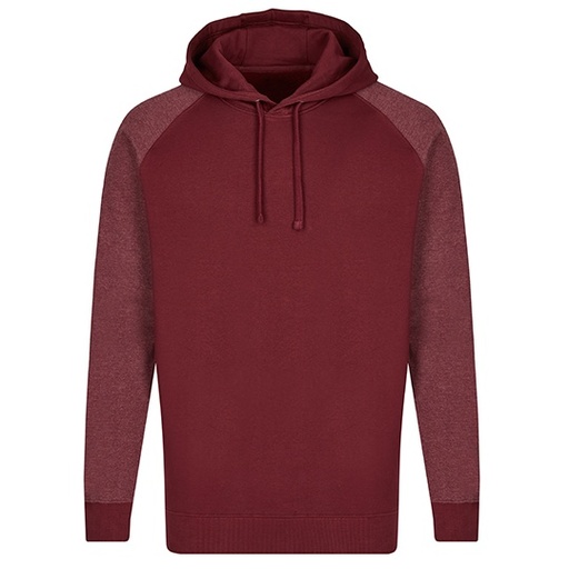 Bluza męska bez kieszeni z raglanowymi rękawami MY611 - Burgundy & Heather Burgundy