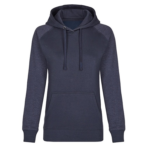 Bluza Damska Klasyczna Bawełniana z Kapturem MY620 - Navy & Heather Navy