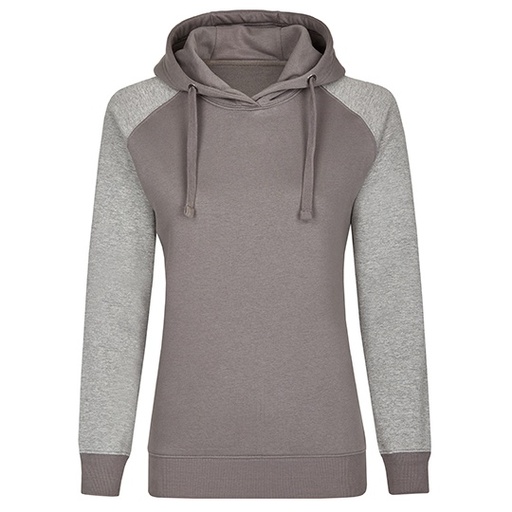 Damska bluza bez kieszeni raglanowa MY621 - Grey Solid & Heather Grey