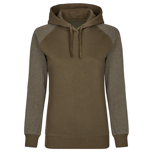 Bluza Damska z Kapturem Bawelniana MY621 - Olive & Heather Olive