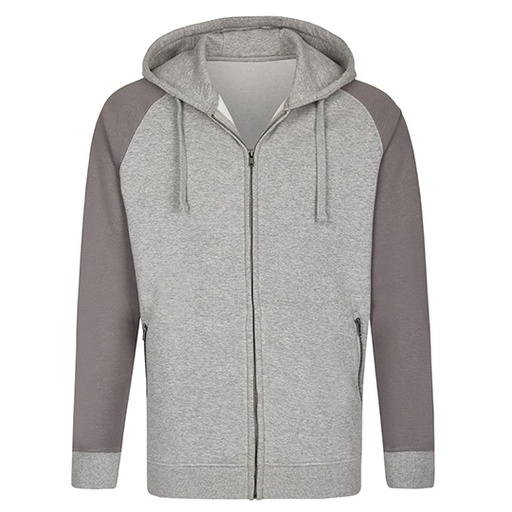 Bluza z kapturem z zamkiem MY710 - Heather Grey