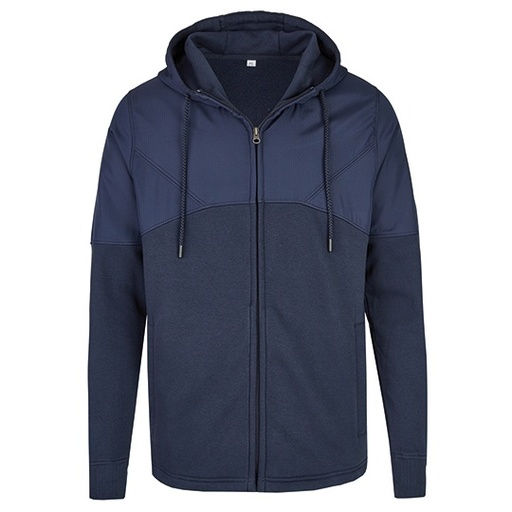 Bluza Rozpinana Klasyczna Mieszanka Materialow MY910 - Navy