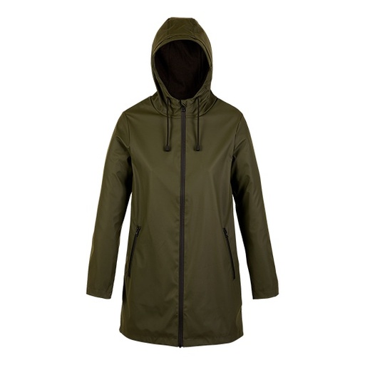 Parka Damska Woskowana Wodoodporna NB3175 - Deep Khaki