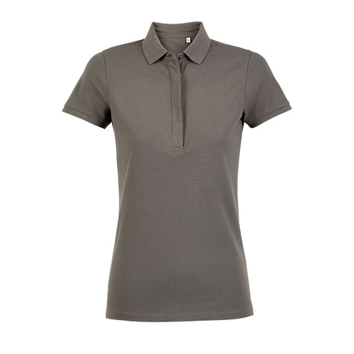Damska koszulka polo piqué NB3189 - Soft Gray