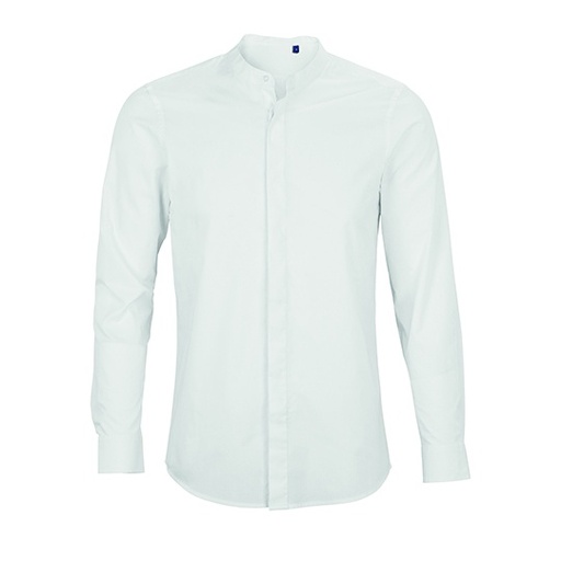 Męska koszula z kołnierzem Mao NB3792 - Optic White