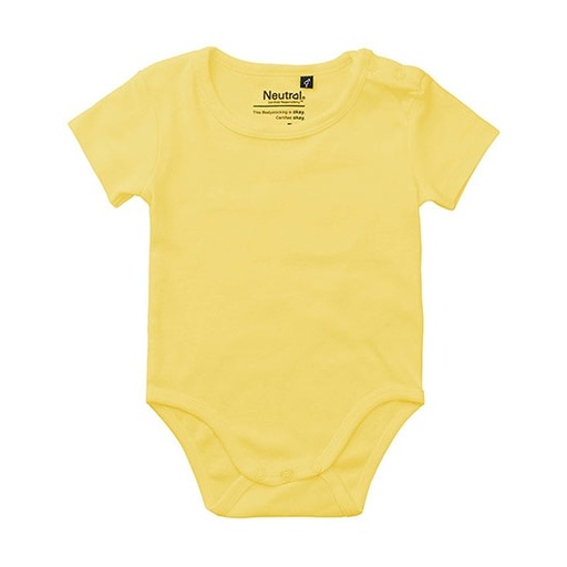 Body Niemowlęce Krótki Rękaw Bawełna Organiczna NE11030 - Dusty Yellow