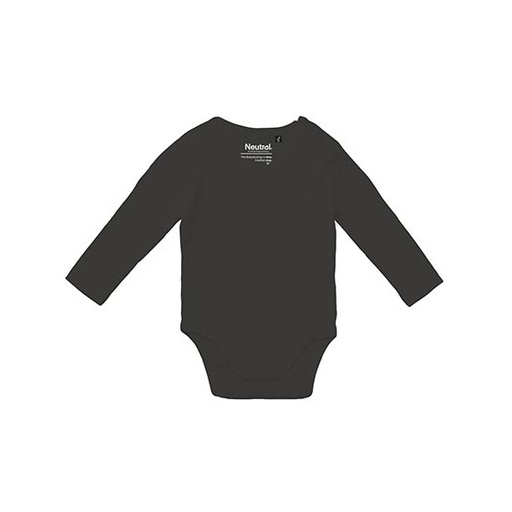 Body niemowlęce z długim rękawem BAUMWOLLE NE11130 - Charcoal