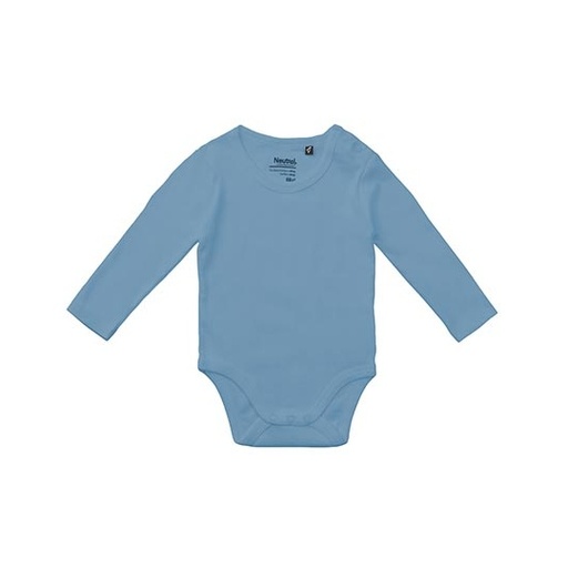 Body niemowlęce z długim rękawem NE11130 - Dusty Indigo