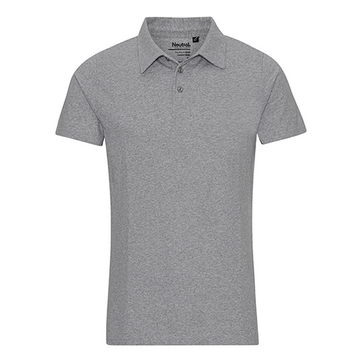 Polo z bawełny NE20090 - Grey Melange