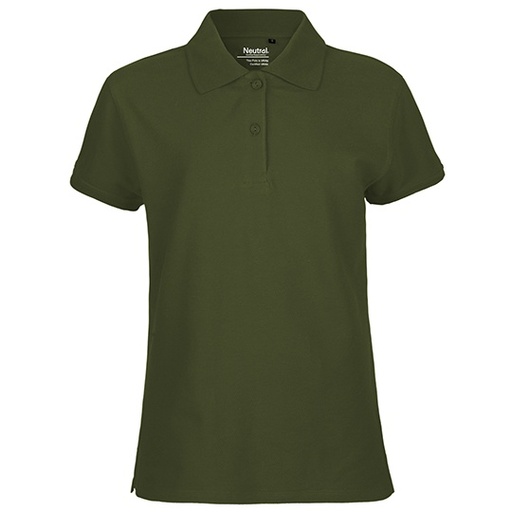 Koszulka Polo Damska Klasyczna Bawelniana Organiczna NE22980 - Military