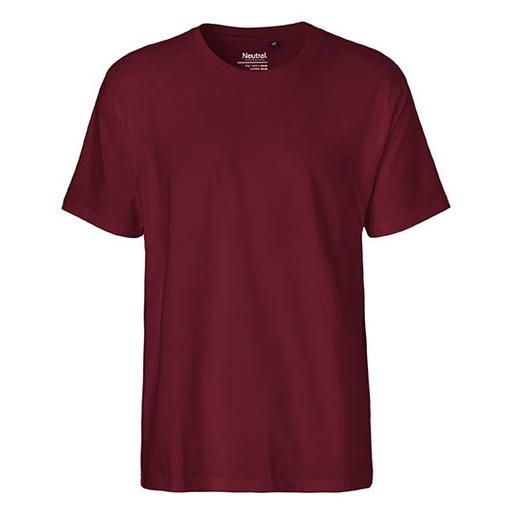 T-shirt Meski Klasyczny Bawelna Czesana NE60001 - Bordeaux