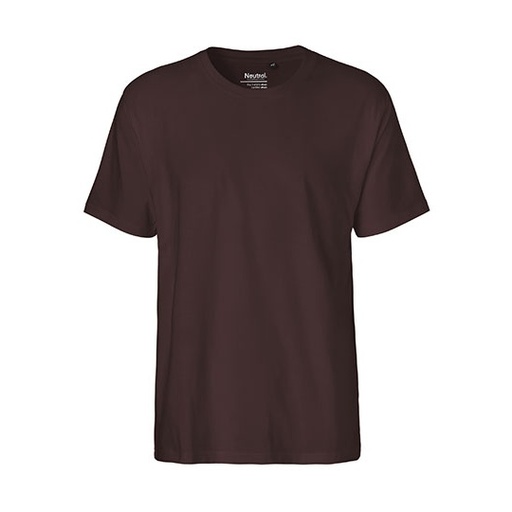 T-shirt Męski Klasyczny Bawełna Czesana NE60001 - Brown