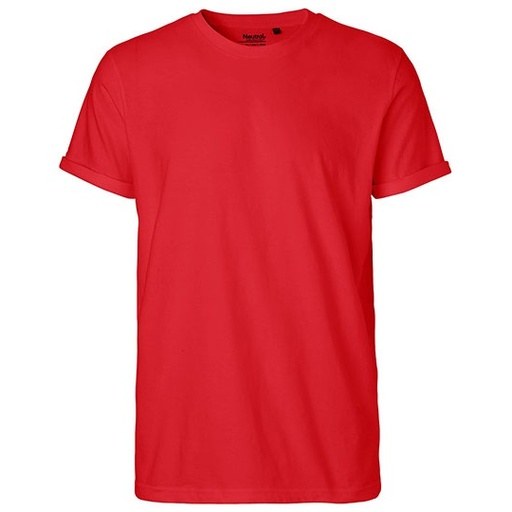 T-shirt Męski Dopasowany Bawełna Organiczna NE60012 - Red