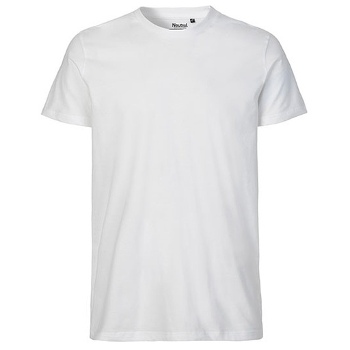 T-shirt Meski Dopasowany Bawelna Organiczna NE61001 - White