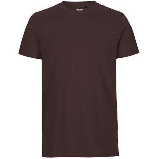 Męski t-shirt dopasowany NE61001 - Brown