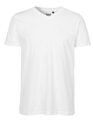 T-shirt Męski Dopasowany Bawełna Organiczna NE61005 - White