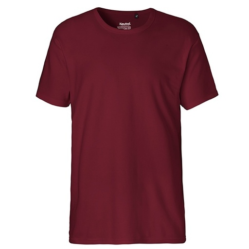 Męski T-shirt Interlock Dopasowany NE61030 - Bordeaux