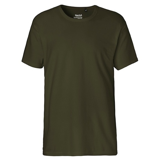Męski T-shirt Interlock Dopasowany NE61030 - Military