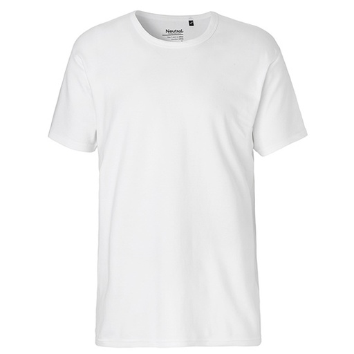 Męski T-shirt Interlock Dopasowany NE61030 - White